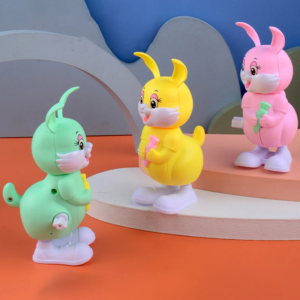 3 Jouets d'horloges, Lapins sautants, Petits animaux, Anti-irritation du dos des enfants