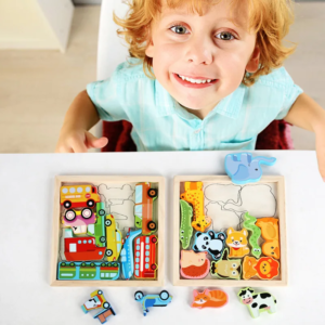 Puzzle créatif en bois Montessori pour enfants