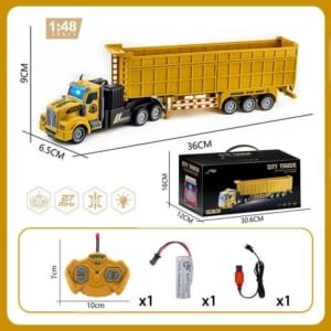Camion RC avec remorque - 27Mhz - 1:48 - Camion jouet