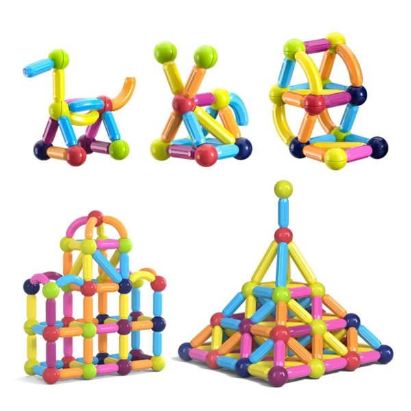 Blocs de construction magnétiques pour jouets Pour les enfants 84 PCS+ Jeu de créative MOZAIC