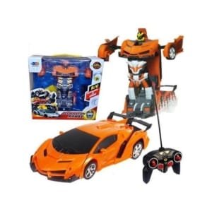 Transformer Voiture/Robot avec télécommande sans fil et chargeur électrique