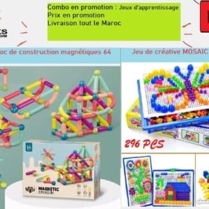 Blocs de construction magnétiques pour jouets Pour les enfants 84 PCS+ Jeu de créative MOZAIC