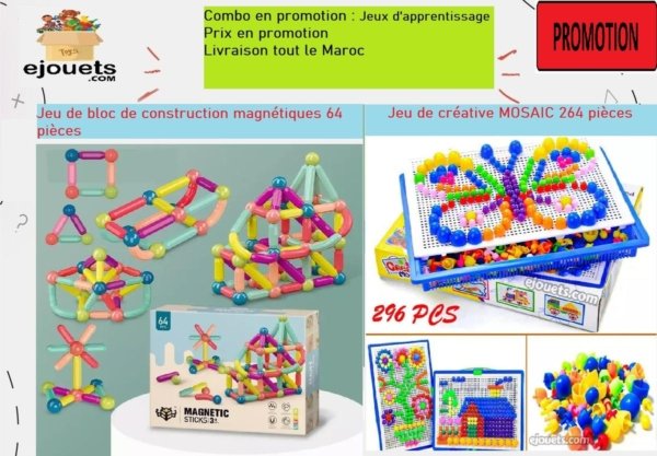 Blocs de construction magnétiques pour jouets Pour les enfants 84 PCS+ Jeu de créative MOZAIC