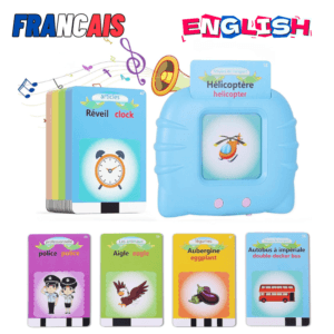 Cartes éducatives Français-anglais pour Jeunes Enfants de 2 à 6 Ans, 220 mots Jouets préscolaires pour écouter et Apprendre