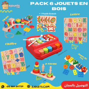 Jouets Montessori en bois 6 en 1, jouets éducatifs pour les tout-petits all in one