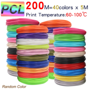 Stylo d'impression 3D pour enfants, filament PCL, couleurs vives, sans fumée, sans goût, basse température, 1.75mm