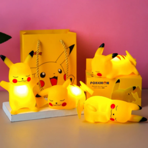 PACK 4 Veilleuse figurines de Pikachu, décoration d'intérieur Kawaii