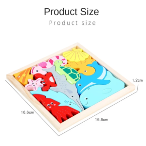 7 Jouets Montessori Puzzle en bois Tangram jeu Puzzle 3D