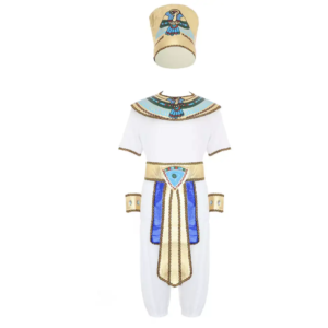 Costume enfant prince égyptien tenue à manches courtes haut avec pantalon