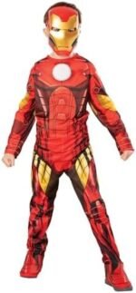 Déguisement Classique Iron Man Enfant - Costume Combinaison Rouge et Jaune et Masque - Pour Halloween, Carnaval – Image 4
