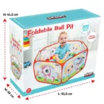 Parc à balles bébés pliable Avec 200 balles de 6 cm incluses – Marque PILSAN – Image 3