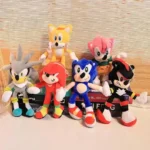 Sonic Collection de 6 figurines Sonic en peluche 30 CM
