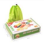 Jeu de Fruits à Découper en Bois - 8 Pièces - Avec Sac de Rangement - Jouet d'Imitation Educatif