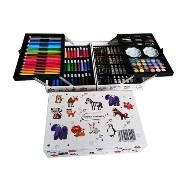 Mallette de Dessin et de Peinture 145 Pièces - Kit d'Art Complet pour Enfants - Inspire Children