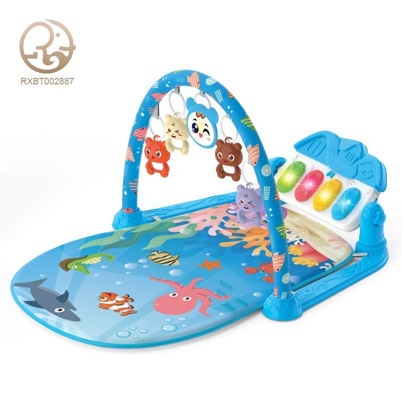 1-4-6.jpg Tapis d'Éveil Musical Océan - Centre d'Activités pour Bébés, thème Animaux – Image 1