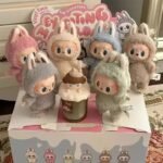 LABUBU tissu mystérieux, Porte-clés en peluche, mignonne, 17 cm, pour décoration d'intérieur