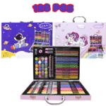 Kit d'Art & Dessin Deluxe de 128+ pièces en bois pour fille et pour garçon