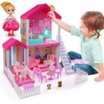 Maison de rêve pour filles, maison de poupée avec lumière, Cabane pour filles de 3 à 12 ans