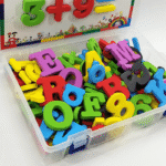 104 Lettres de l’alphabet et chiffres à aimants, jouets éducatifs pour enfants, bébé maternelle enseignement précoce matériel pédagogique. – Image 6
