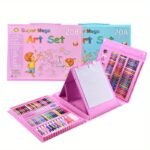 Ensemble de 208 stylos de dessin, kit de peinture artistique, crayons de couleur, crayons aquarelle, blocs de peinture aquarelle