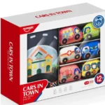 Voitures en tissu avec tapis doux au toucher pour Bebe, 6 pièces