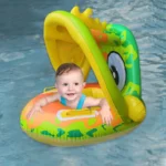 Bouée, Flotteur De Natation Gonflable Avec Pare Soleil Pour Bébés en enfants Dinosaur – Image 5
