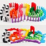 100 pièces de dominos en bois, Jouets de puzzle – Image 4