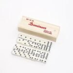Jeu de Dominos Double Six - 28 Pièces - Boîte de Rangement en Bois – Image 2