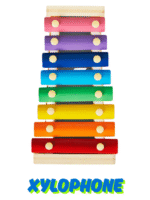 Set de 4 Jeux d'Éveil en Bois Colorés - Xylophone, Anneaux, Tri de Formes & Puzzle Animal – Image 3