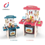 Ensemble de cuisine avec sons, lumières, cuisinière, vapeur évier et nourriture de jeu 38 PCS – Image 2