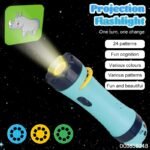 Lampe de poche de projection de dessin animé pour enfants, 3 cartes, 24 modèles – Image 7