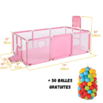 Parc de jeux intérieure PlayPen pour bébés grand dimension, espace sécurisé – Image 15