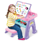 Table à dessin rose pour enfants avec projecteur – Image 7