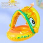 Bouée Bébé Gonflable avec Pare-Soleil Anti-Renversement ?? - Design Cartoon Amusant et Sécurisé ?? – Image 2