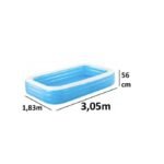 Grande Piscine Familiale Rectangulaire 305 x 183 x 56 cm + Gonfleur Manuel Offert ! ☀️👨👩👧👦 – Image 5