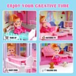 Maison de rêve pour filles, maison de poupée avec lumière, Cabane pour filles de 3 à 12 ans – Image 5