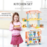 Cuisine jouet Elégante pour enfants de 3 à 6 ans, dimension réaliste 83 * 54 cm – Image 4