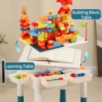 Table de Construction et Jeu de Blocs - 105 Pièces - Avec Chaise Lapin – Image 3