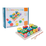 Jouets en bois empilables et jeu de pêche magnétique – Image 3