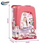 Coiffeuse 2-en-1 Transformable - Table de Maquillage et Valise de Jeu pour Enfants – Image 3