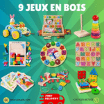 Jouets Montessori en bois 9 en 1, jouets éducatifs pour les tout-petits