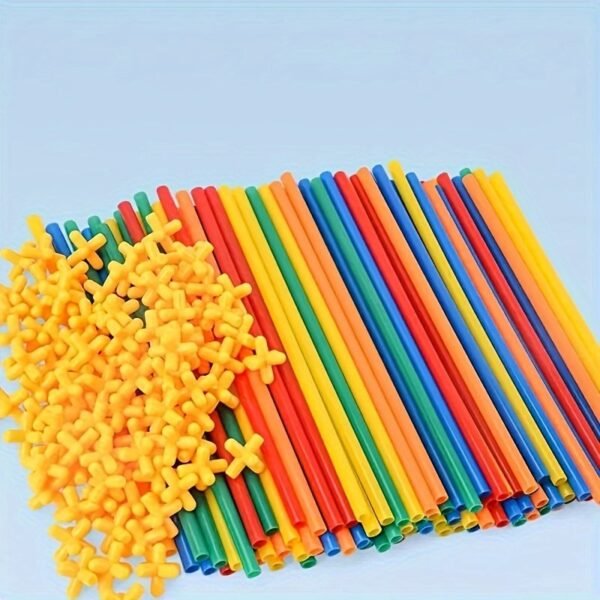Blocs de Construction Intelligent en Technique de Paille Douce Amusante pour la Maison, l'École et les Jouets Éducatifs pour Jeunes
