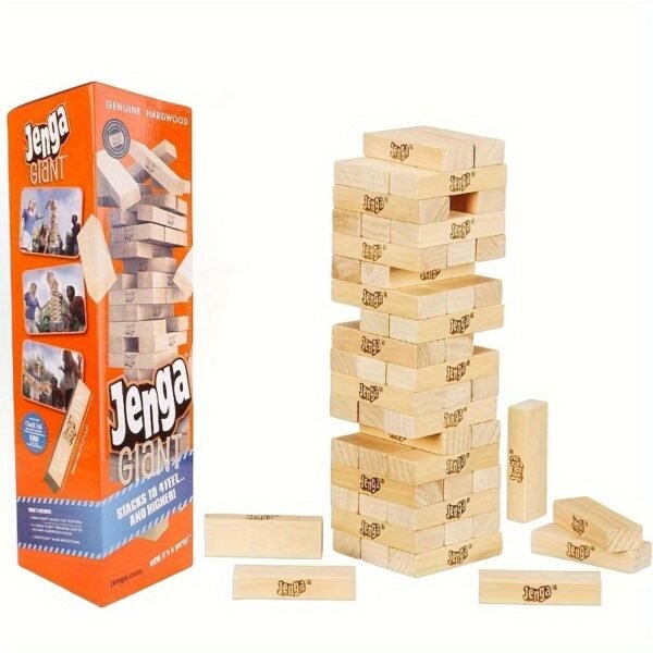 Jenga 54 pcs en bois - Haute Qualité