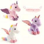 peluches kawaii ange licorne, jouet en peluche licorne de dessin animé,