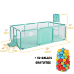Parc de jeux intérieure PlayPen pour bébés grand dimension, espace sécurisé – Image 13