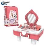Coiffeuse 2-en-1 Transformable - Table de Maquillage et Valise de Jeu pour Enfants – Image 4