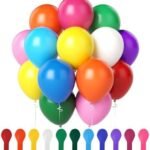 110 Pièces Ballons Anniversaire Multicolores, 12 Pouces Ballon Helium Multicolore, pour Decoration Anniversaire