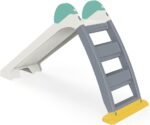 Toboggan Bébé Pliable et Compact avec fonction eau - Vert Menthe & Gris – Image 6