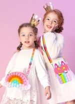 Pop Purse Pack Toy, Unicorn Rainbow Shoulder Crossbody Small Mini Little Keychain, – Image 5
