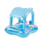 Bouée, Flotteur De Natation Gonflable Avec Pare Soleil Pour Bébés en enfants Bleu – Image 6